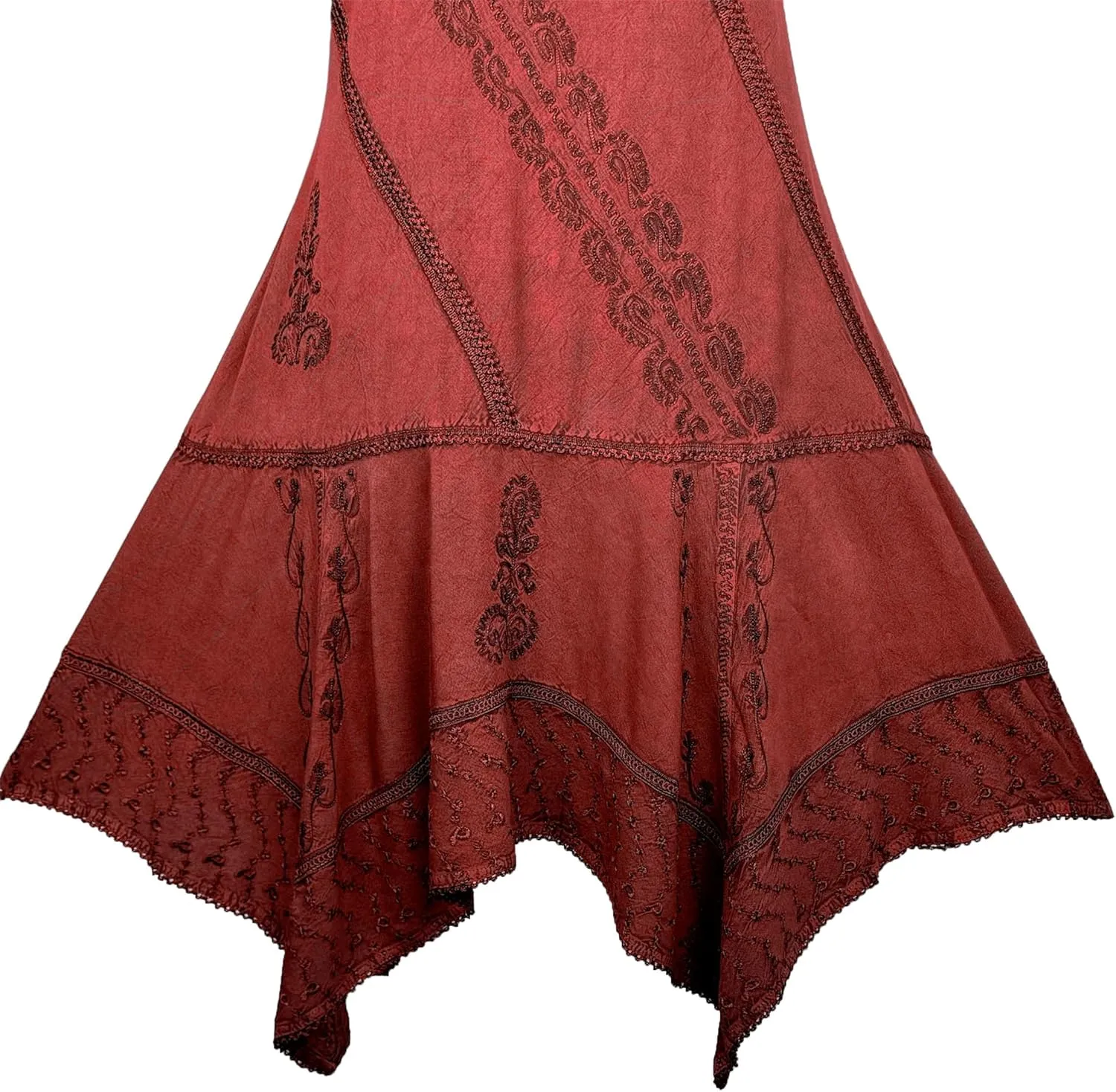 Agan Traders 2025 Spring Asymmetrical Hem Sleeveless Formal Dress - Boho Peasant Embroidered Long Maxi Dresses for Women