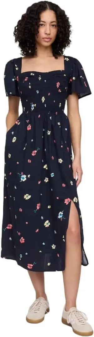 GAP Women's Smocked Midi Dress