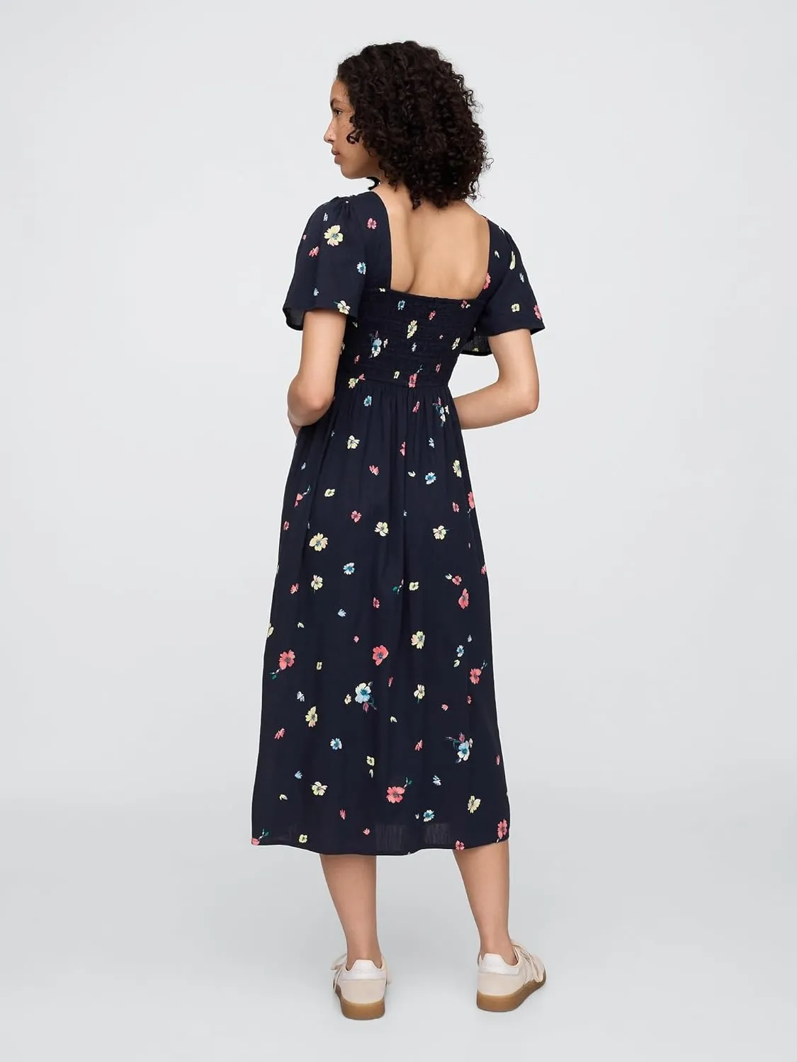 GAP Women's Smocked Midi Dress