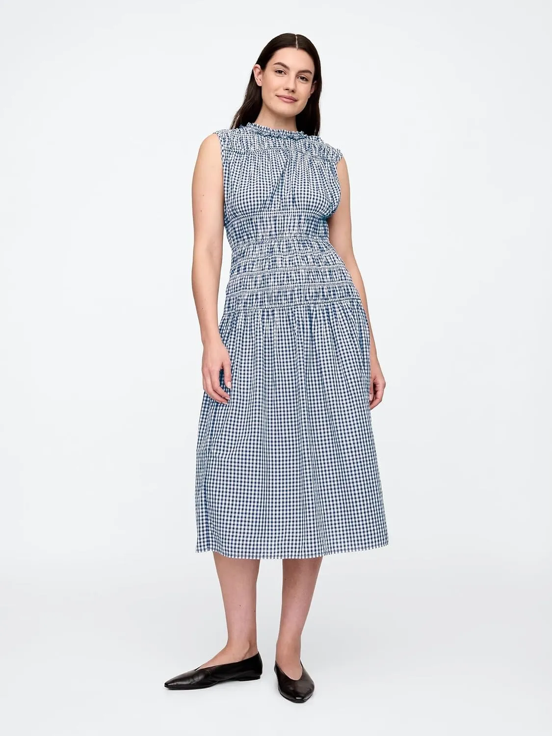 GAP Women's Smocked Midi Dress