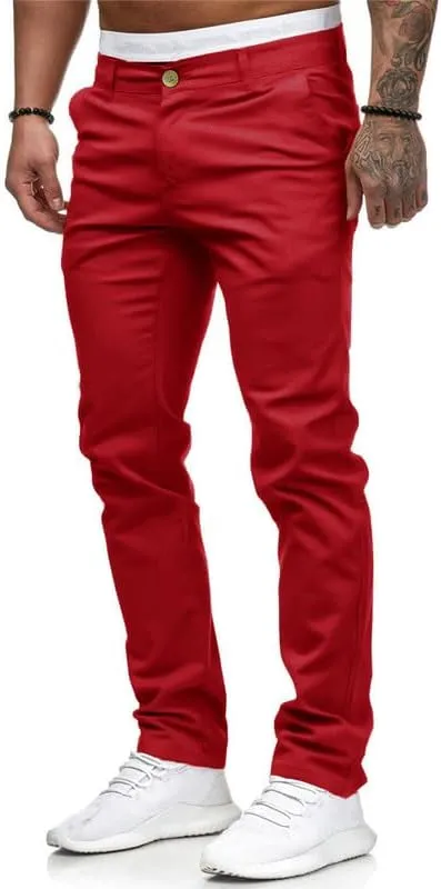 HUNGSON Men Skinny Slim Fit Casual Jeans Dyeing Stretch Straight Fashion Denim Pants