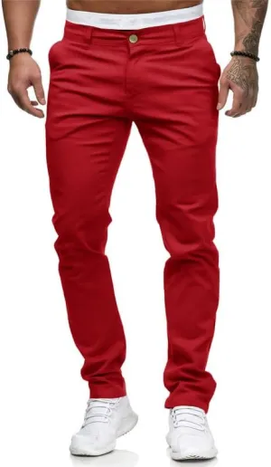 HUNGSON Men Skinny Slim Fit Casual Jeans Dyeing Stretch Straight Fashion Denim Pants