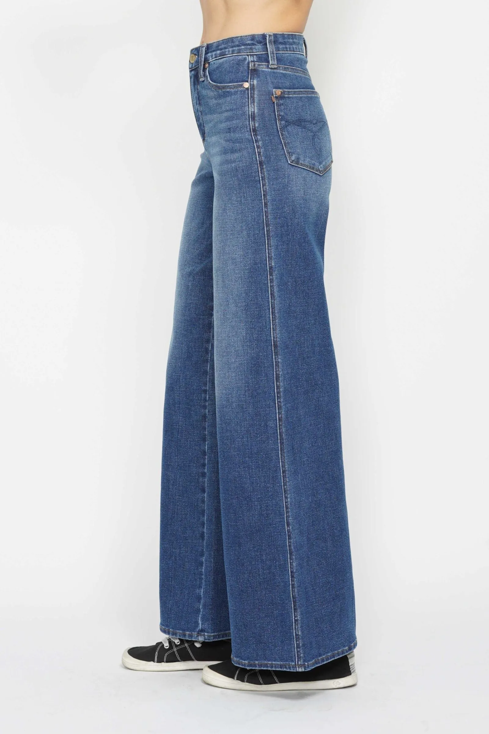 Judy Blue High Waist Tummy Control Retro Wide Leg Jeans