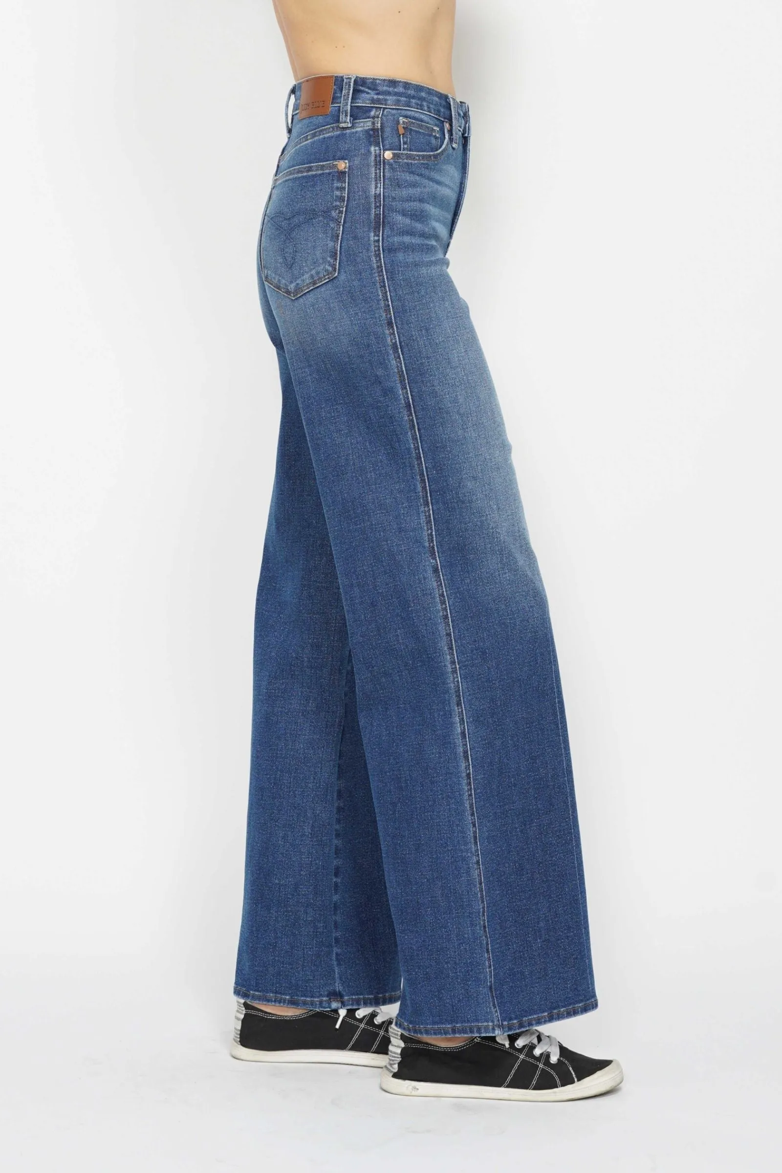 Judy Blue High Waist Tummy Control Retro Wide Leg Jeans