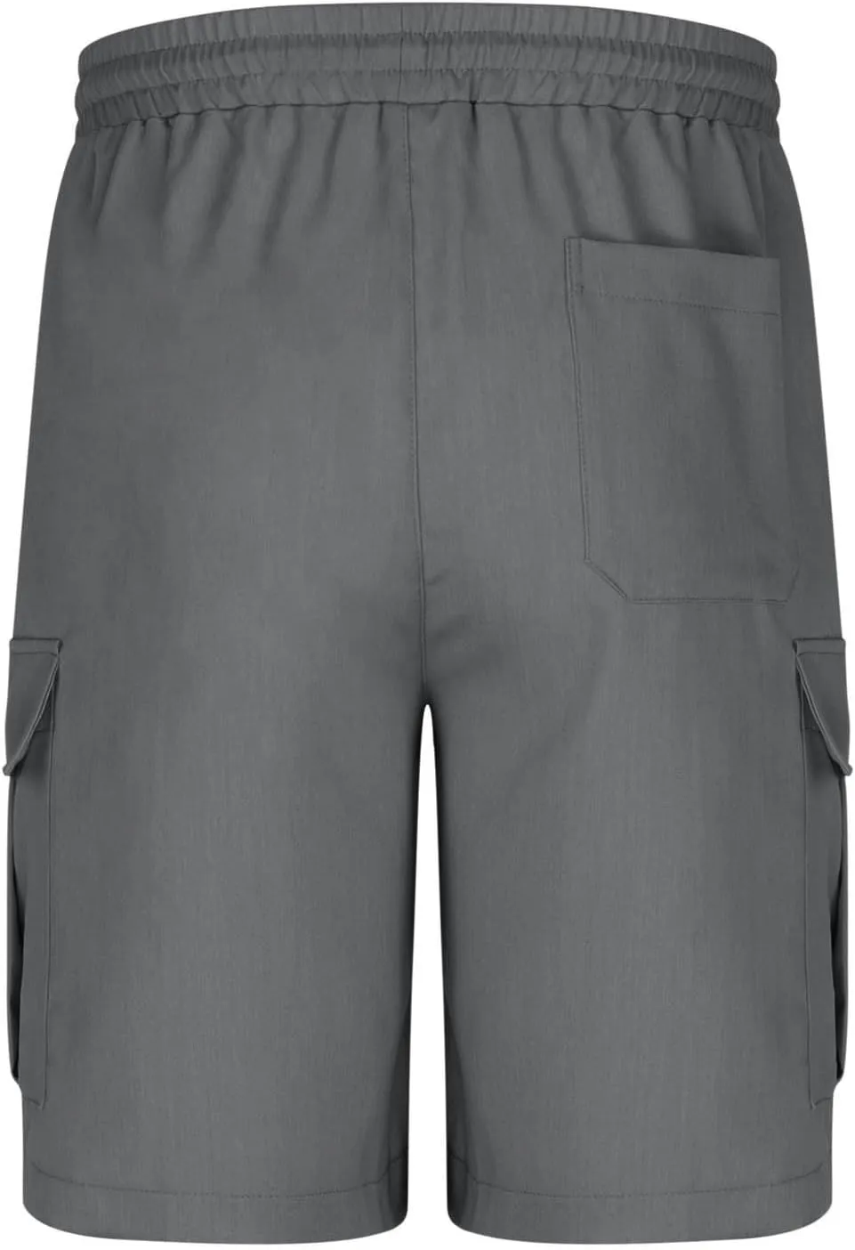 Mens Cargo Shorts Elastic Waist Running Hiking Bermuda Shorts Knee Length Casual Summer Clothes with Multiple Pockets