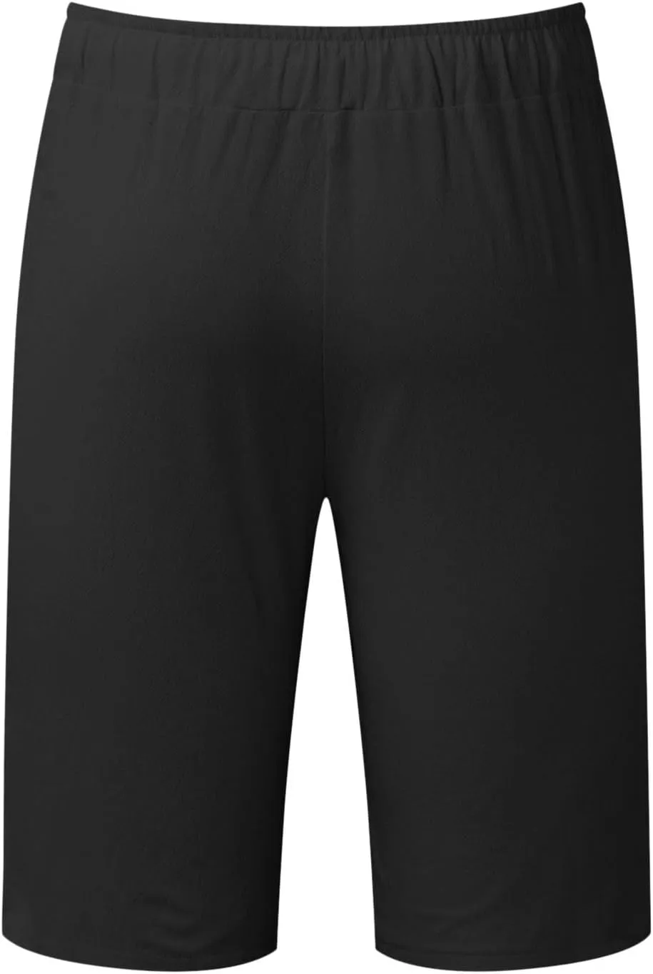 Mens Cotton Linen Shorts Casual Elastic Waist Lightweight Vacation Summer Beach Shorts with Pockets