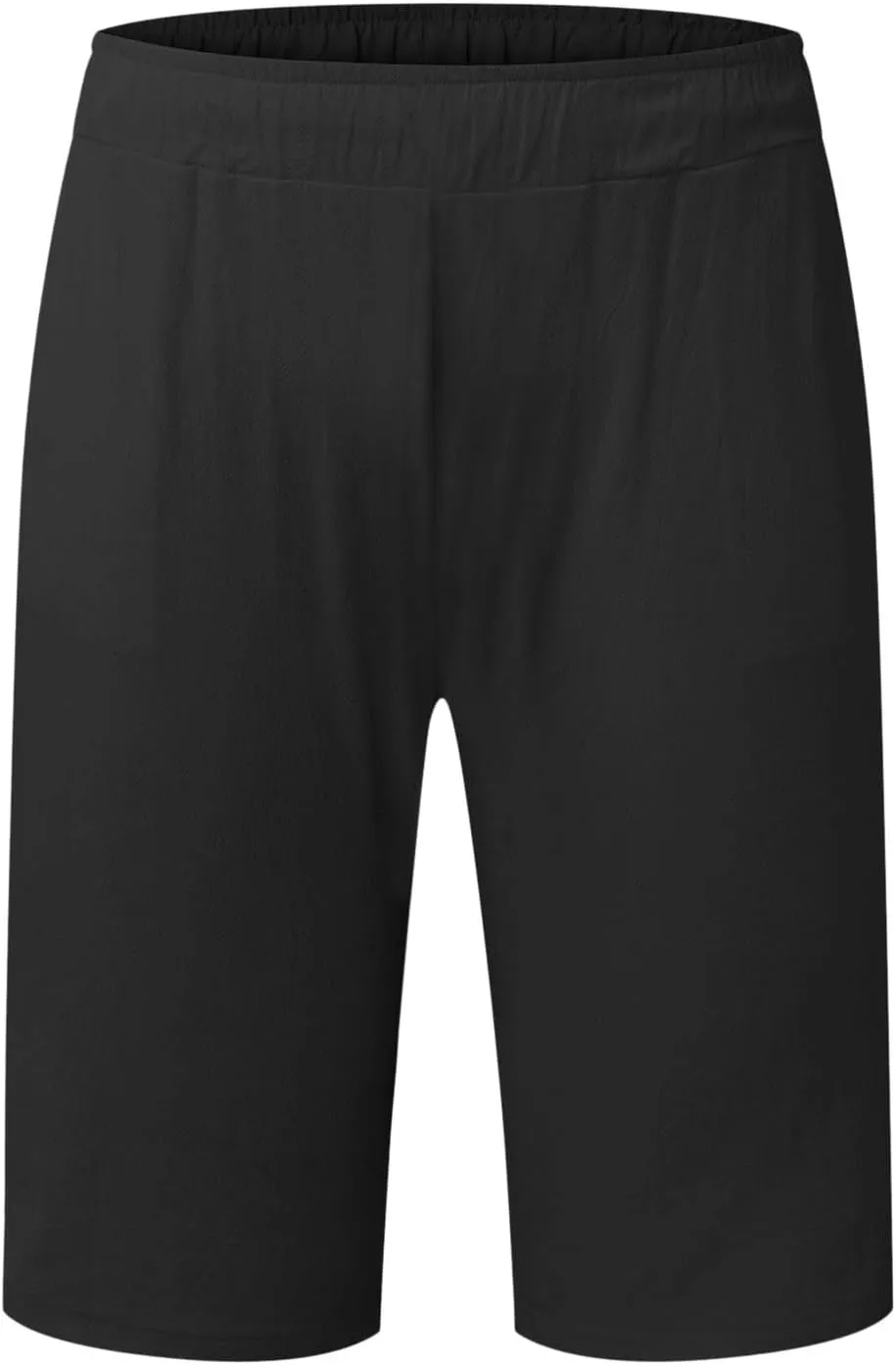 Mens Cotton Linen Shorts Casual Elastic Waist Lightweight Vacation Summer Beach Shorts with Pockets
