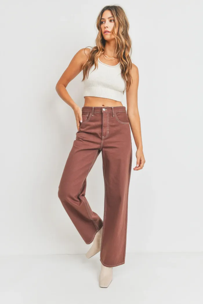 Retro Wide Straight Leg Jeans