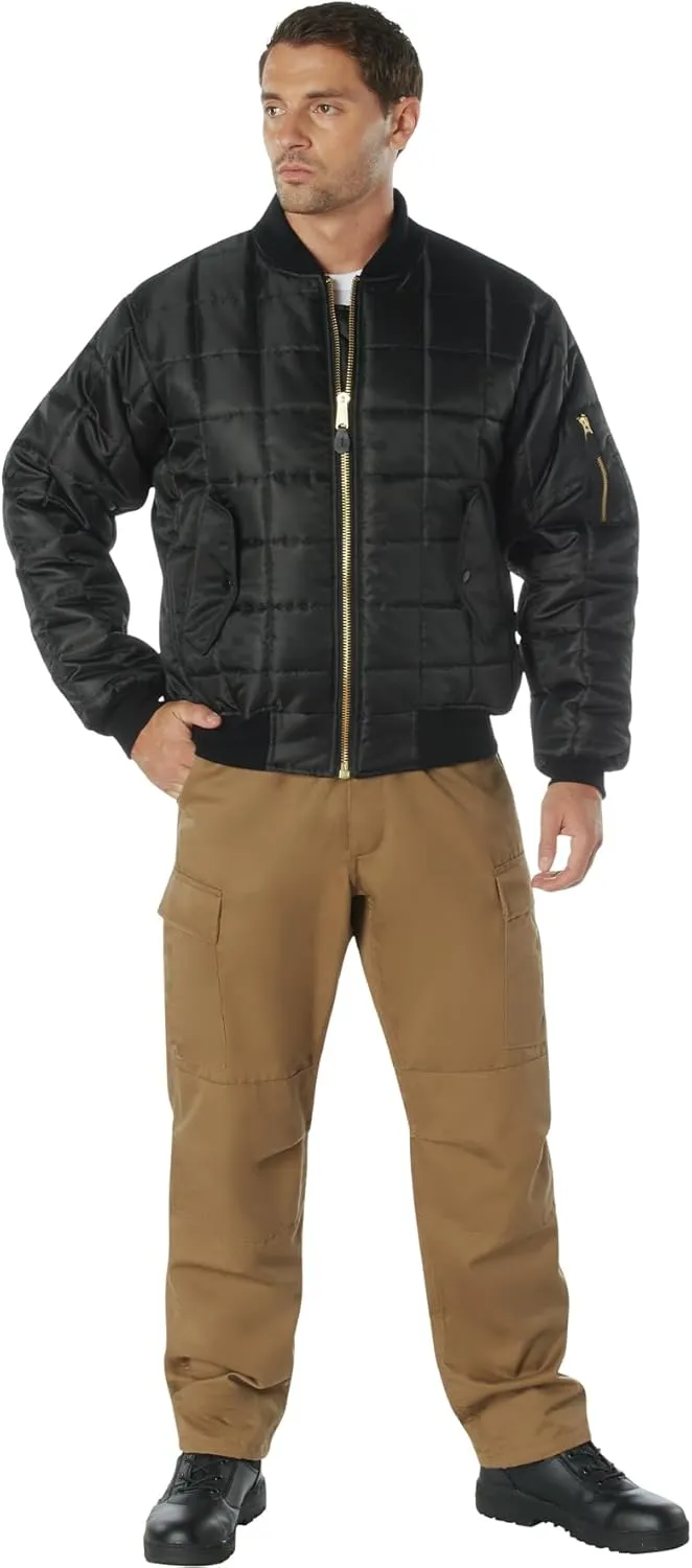 Rothco Quilted MA-1 Flight Bomber Jacket  Puffer Style Cold Weather Field Coat