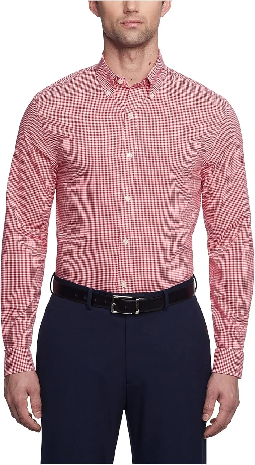 Tommy Hilfiger Men's Dress Shirt Slim Fit Non Iron Gingham