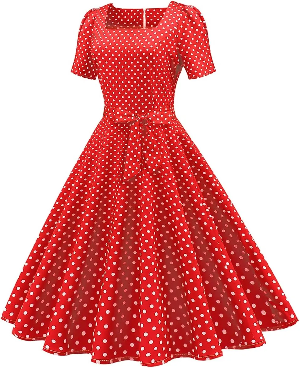 Women Vintage Off Shoulder Rose Embroidered Floral Evening Dress V Neck Short 3/4 Sleeves Wedding Cocktail A Line Midi Gown