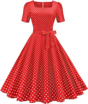 Women Vintage Off Shoulder Rose Embroidered Floral Evening Dress V Neck Short 3/4 Sleeves Wedding Cocktail A Line Midi Gown
