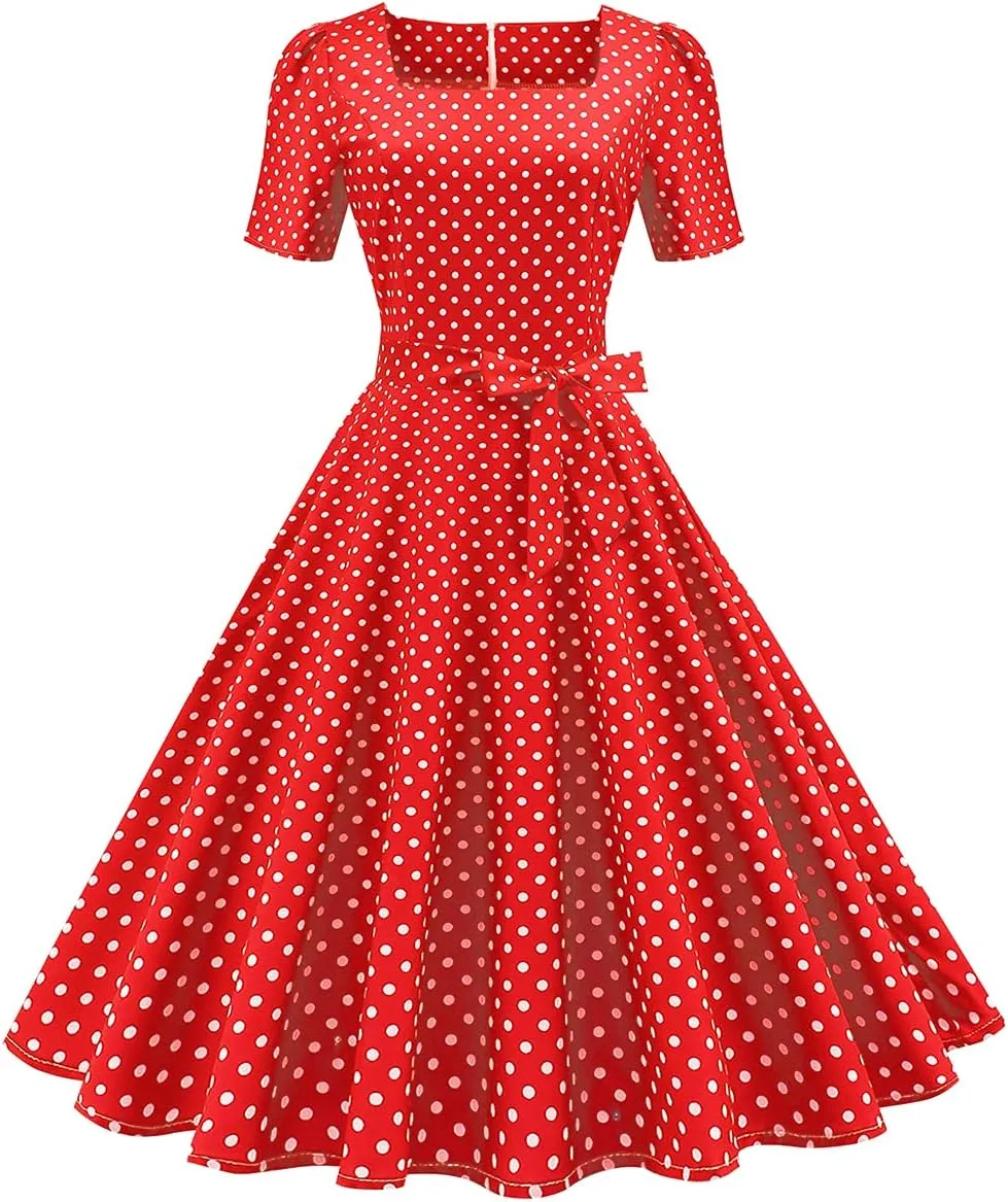Women Vintage Off Shoulder Rose Embroidered Floral Evening Dress V Neck Short 3/4 Sleeves Wedding Cocktail A Line Midi Gown