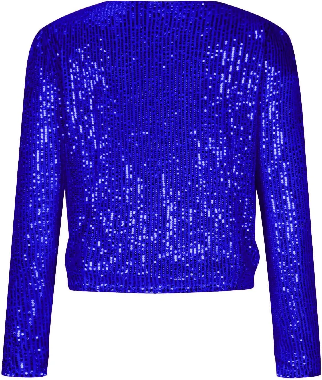 Womens Sequin Blazer Jacket Casual Long Sleeve Open Front Zip Up Sparkle Bomber Jackets for Evening Party