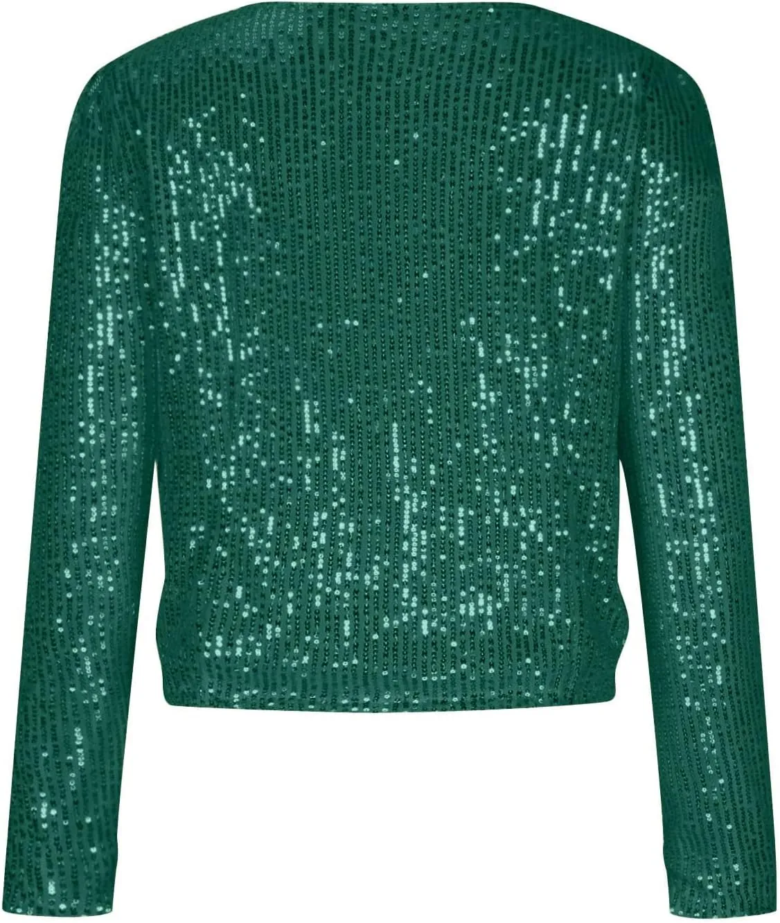 Womens Sequin Blazer Jacket Casual Long Sleeve Open Front Zip Up Sparkle Bomber Jackets for Evening Party
