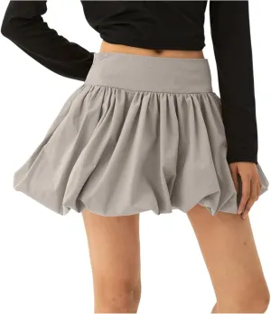 Women's Skirts Summer Boho Mini Skirt High Waist Drawstring Tiered Skirts Trendy, S-XL