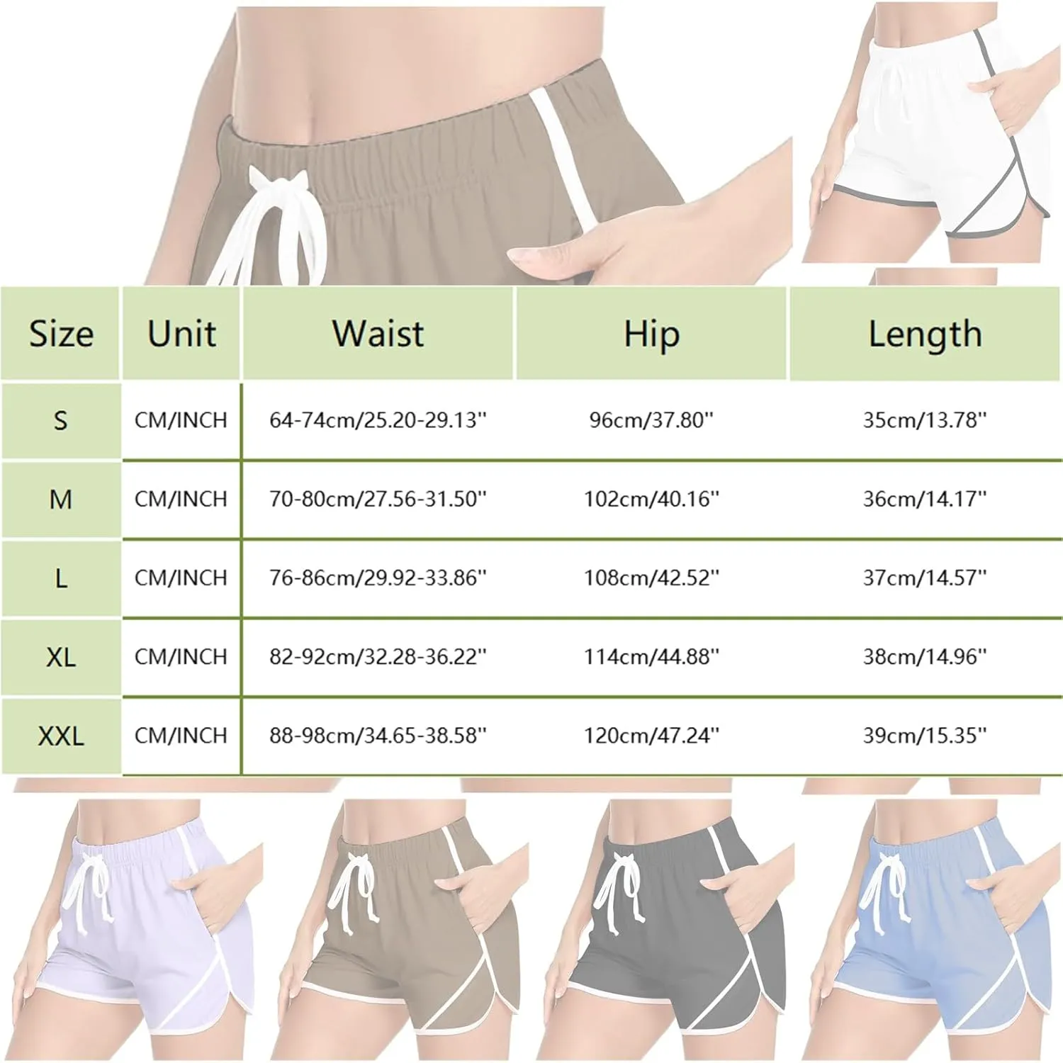 Women's Sweat Shorts Athletic Running Short with Pockets 3.5" Quick Dry High Waisted Workout Active Gym Shorts