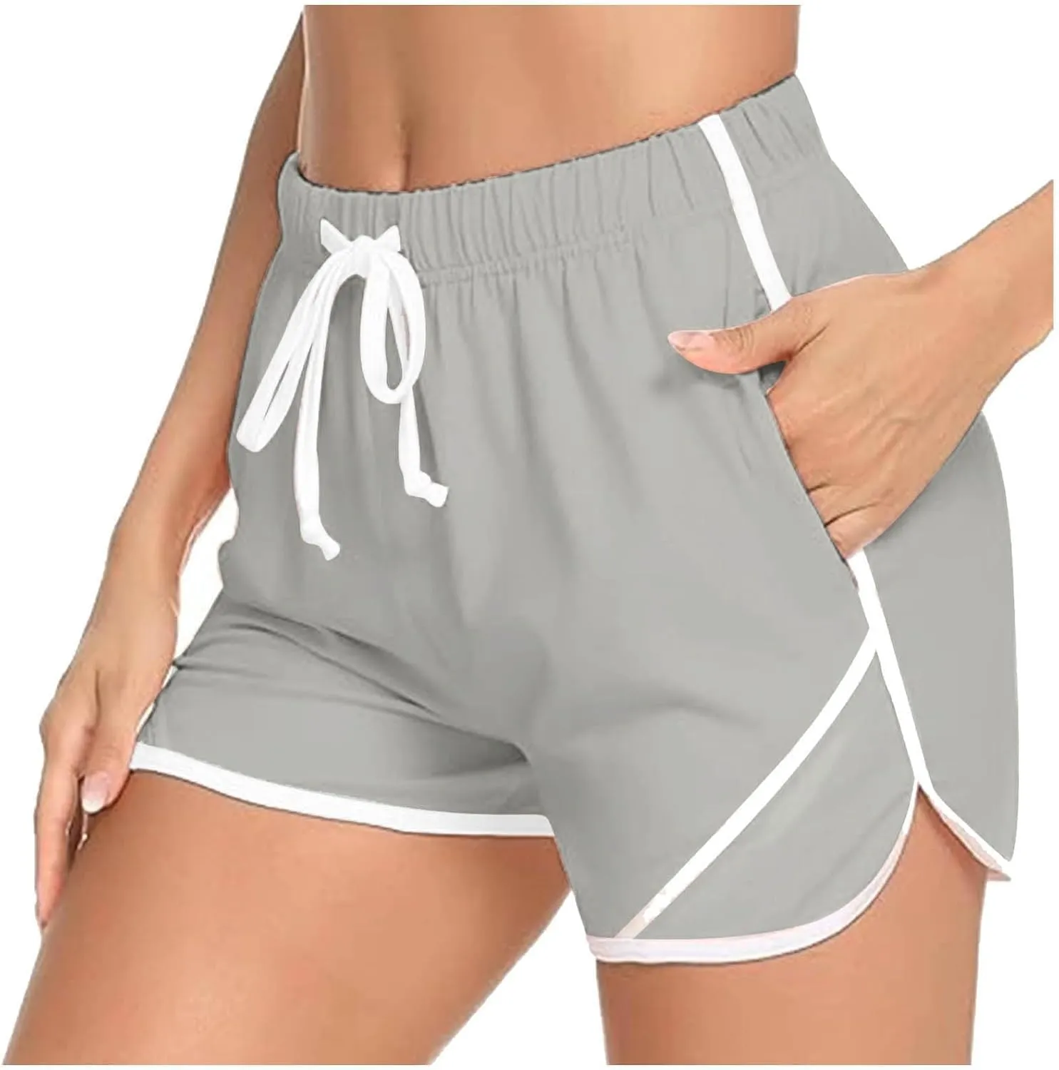 Women's Sweat Shorts Athletic Running Short with Pockets 3.5" Quick Dry High Waisted Workout Active Gym Shorts
